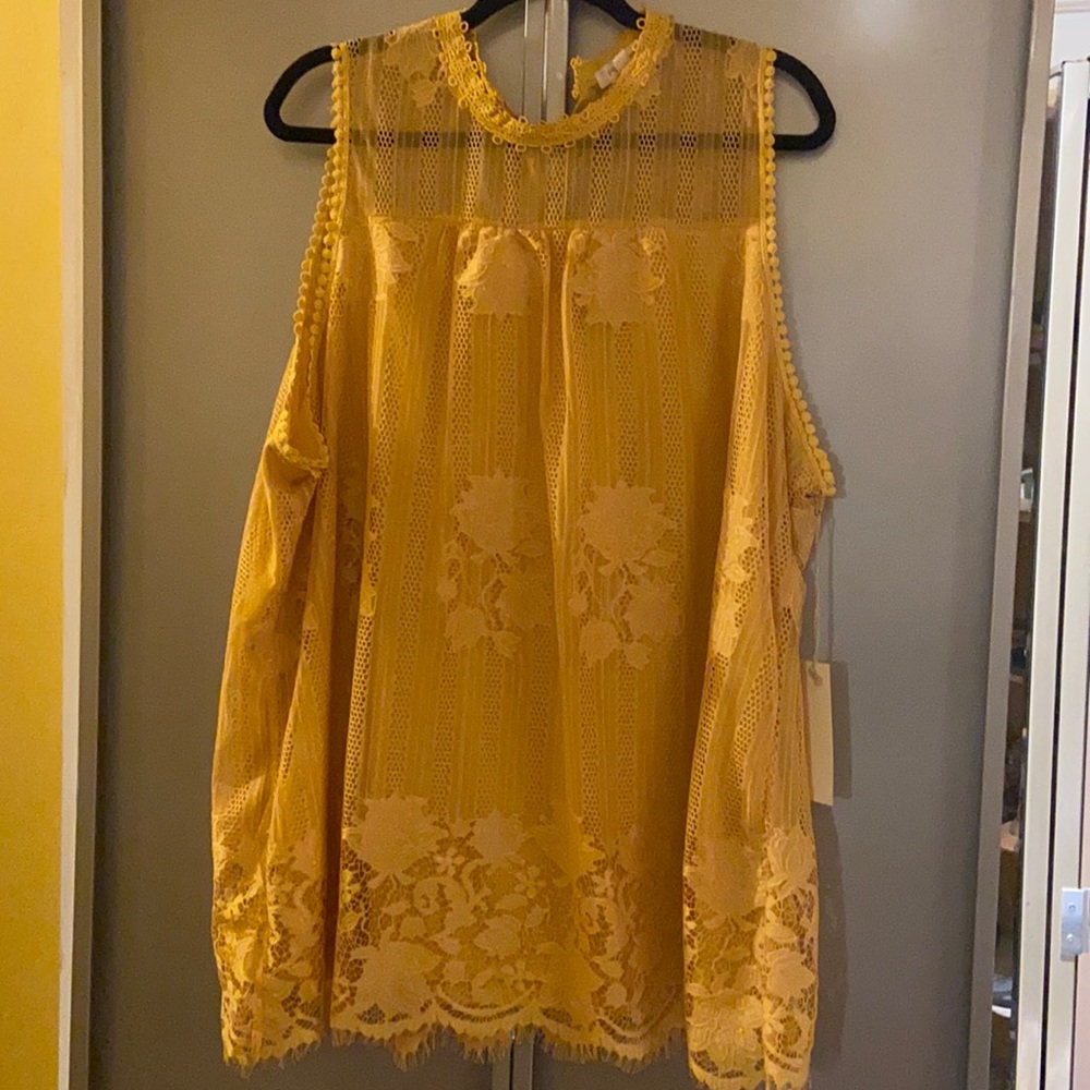 Mustard sleeveless tunic